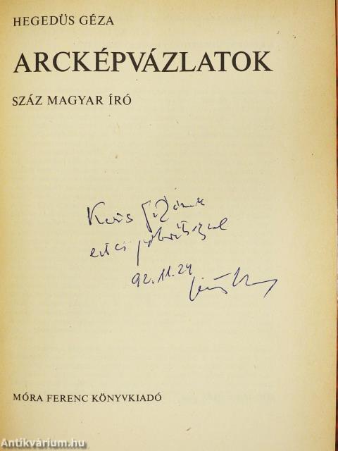 Arcképvázlatok (dedikált példány)