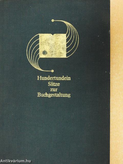 Hundertundein Sätze zur Buchgestaltung (dedikált példány)