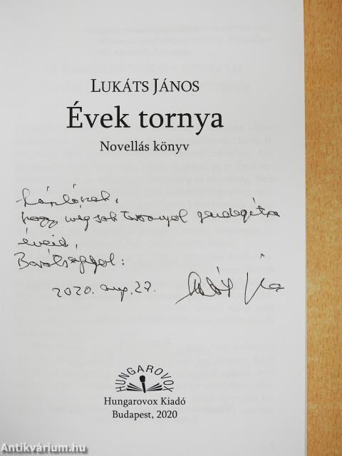 Évek tornya (dedikált példány)