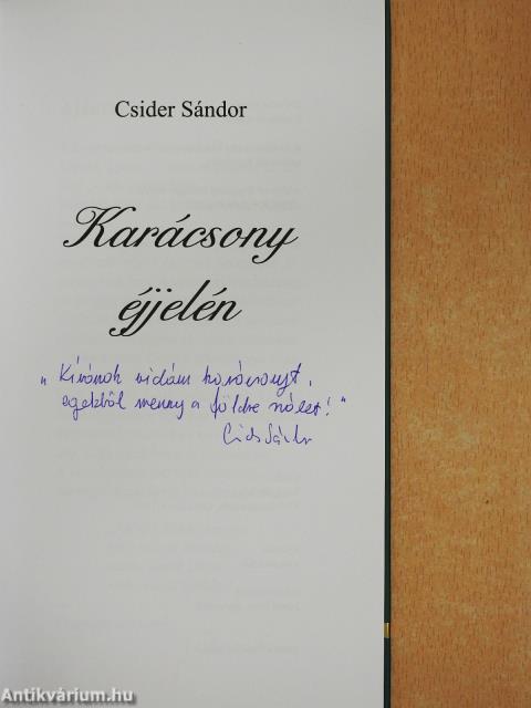 Karácsony éjjelén (dedikált példány)