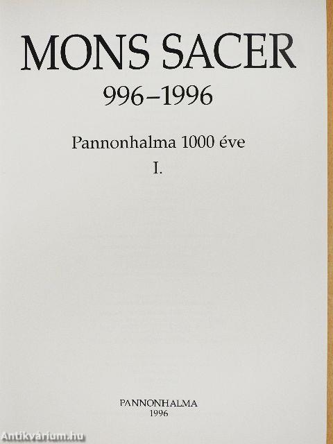 Mons Sacer 996-1996 I-III./Épületfelmérések