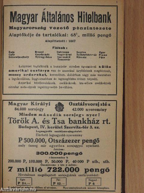 Kincses Kalendáriom 1930