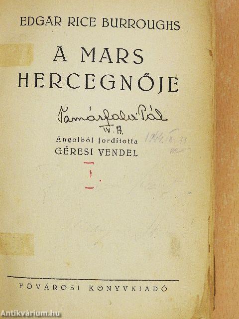 A Mars hercegnője/Mars istenei
