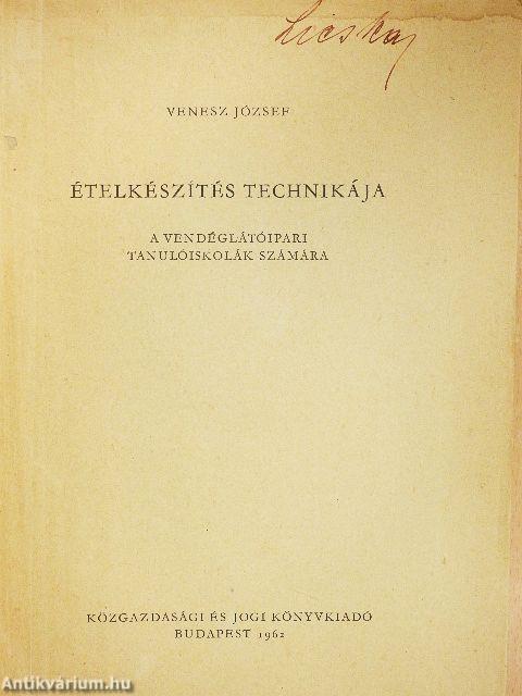 Ételkészítés technikája