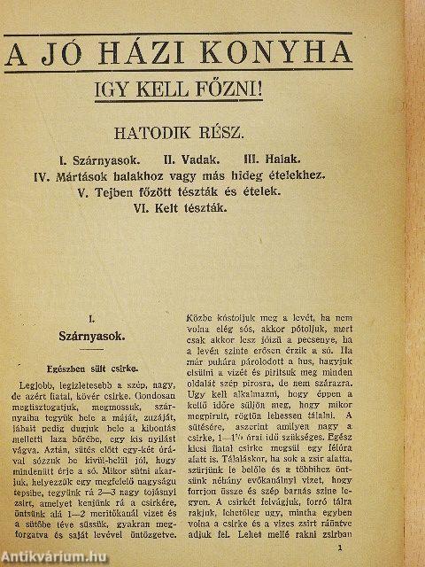 A jó házi konyha III., VI., XVII.