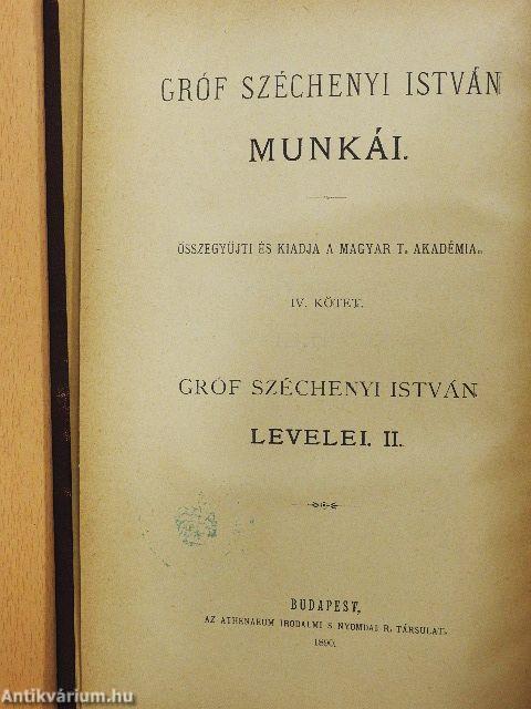 Gróf Széchenyi István levelei II.