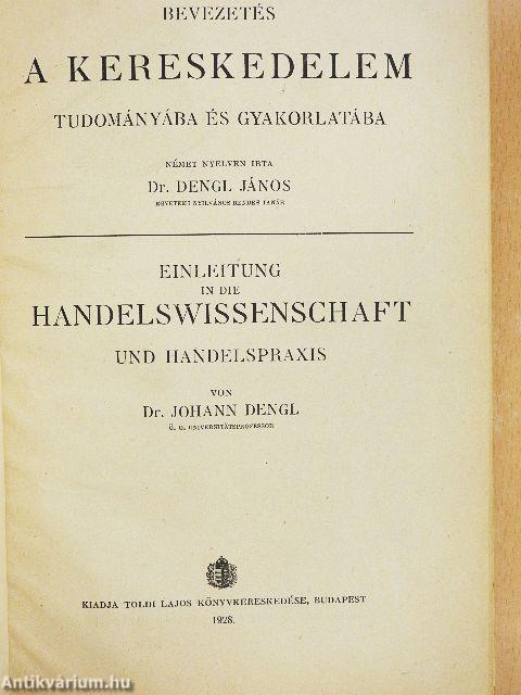 Bevezetés a kereskedelem tudományába és gyakorlatába