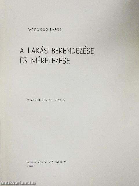 A lakás berendezése és méretezése