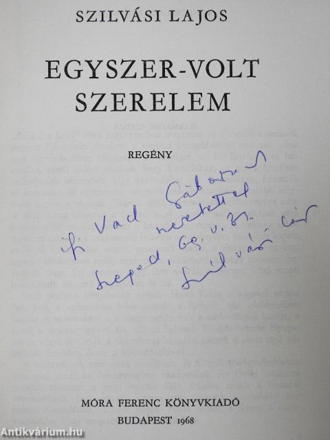 Egyszer-volt szerelem (dedikált példány)