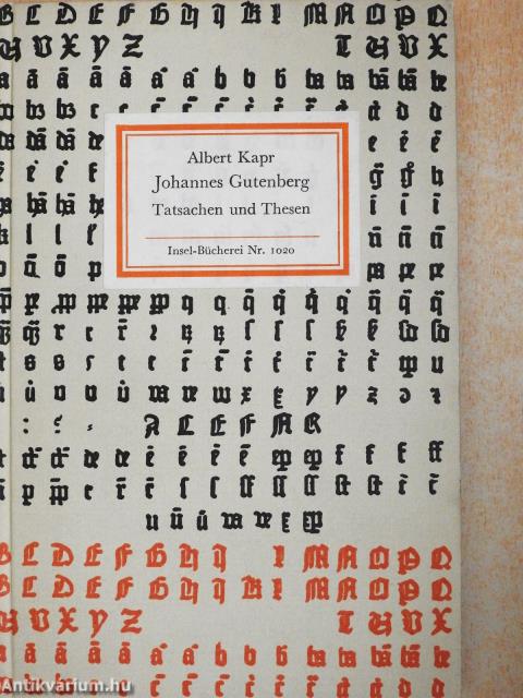 Johannes Gutenberg (dedikált példány)