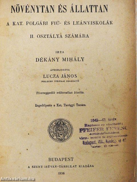 Növénytan és állattan