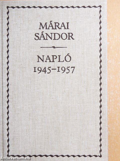 Napló 1945-1957