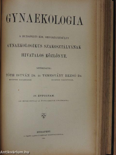 Gynaekologia 1904. julius 3./Gynaekologia 1905. április 2.