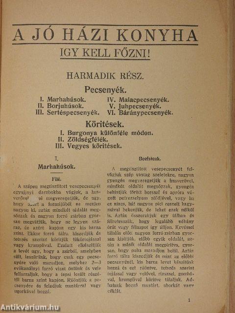 A jó házi konyha III., VI., XVII.