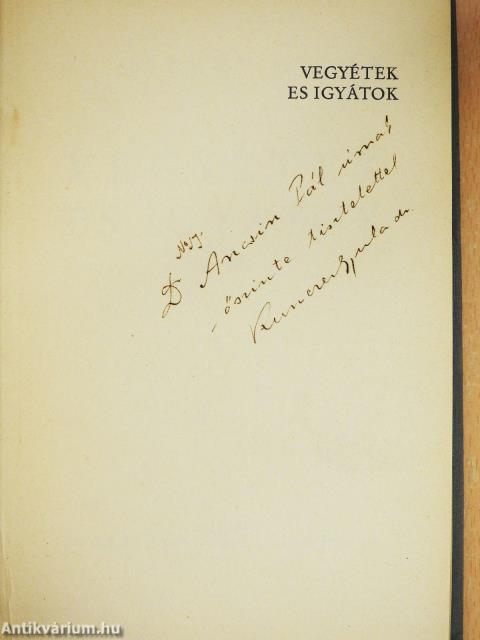 Vegyétek és igyátok (dedikált példány)