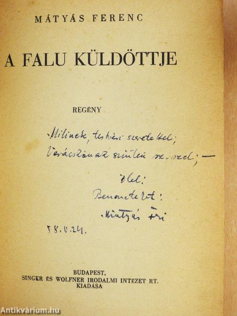 A falu küldöttje (dedikált példány)