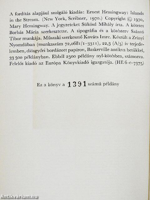 Ernest Hemingway művei 1-7.