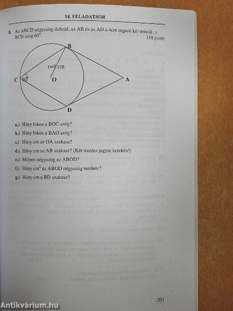 Kipróbált felvételi feladatsorok