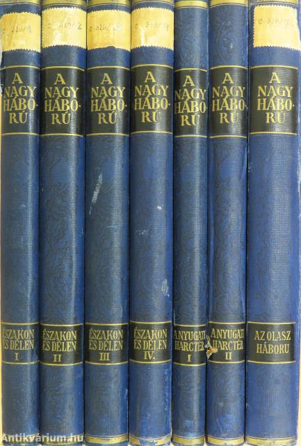 A nagy háború írásban és képben I-VII. (rossz állapotú)