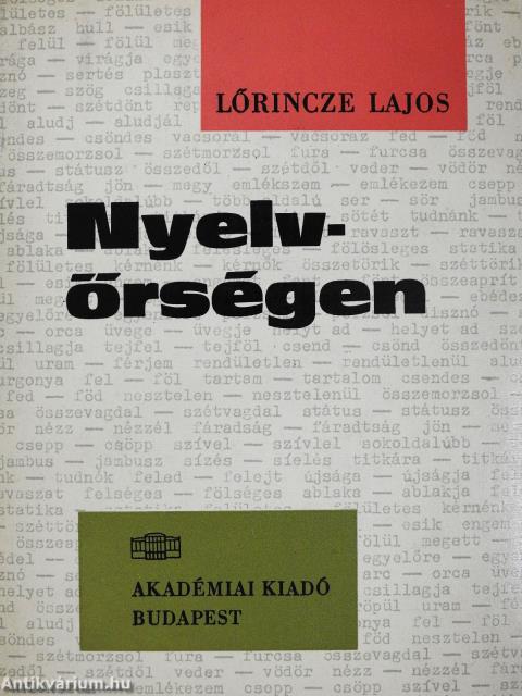 Nyelvőrségen (dedikált példány)