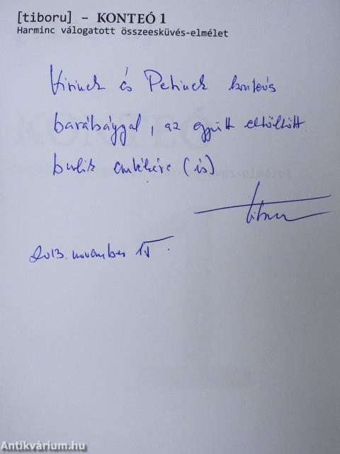 Konteó 1 (dedikált példány)