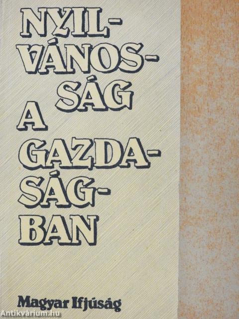 Nyilvánosság a gazdaságban (dedikált példány)