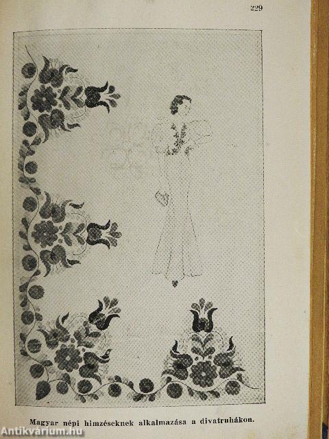 Női divatipari szakrajzok és díszítőrajzok példatára