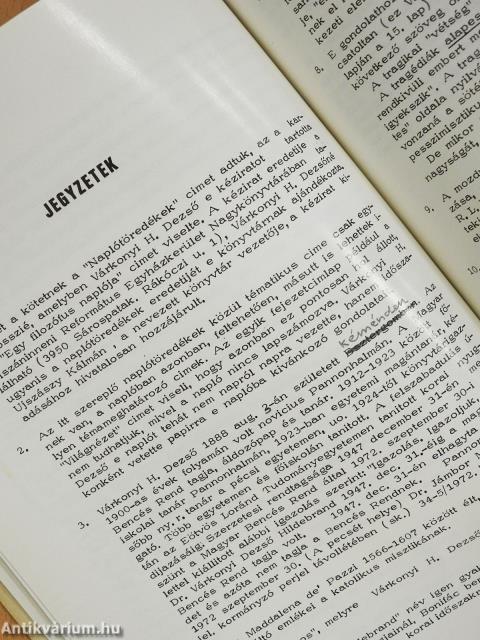 Naplótöredékek (dedikált példány)