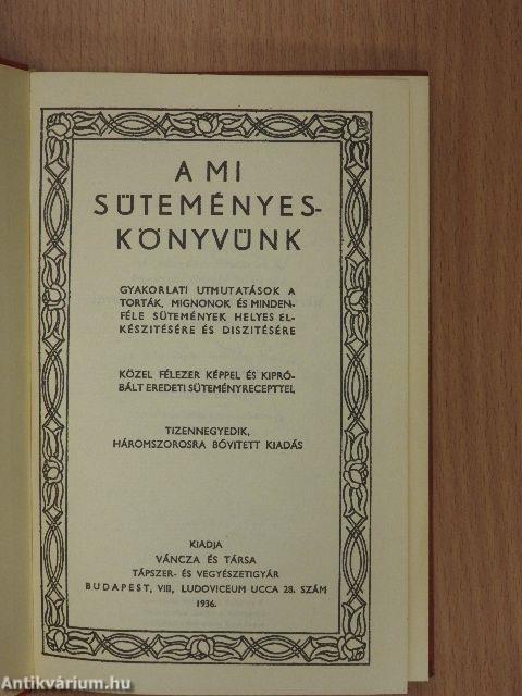 A mi süteményeskönyvünk