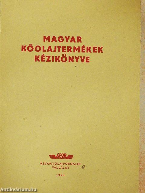 Magyar kőolajtermékek kézikönyve