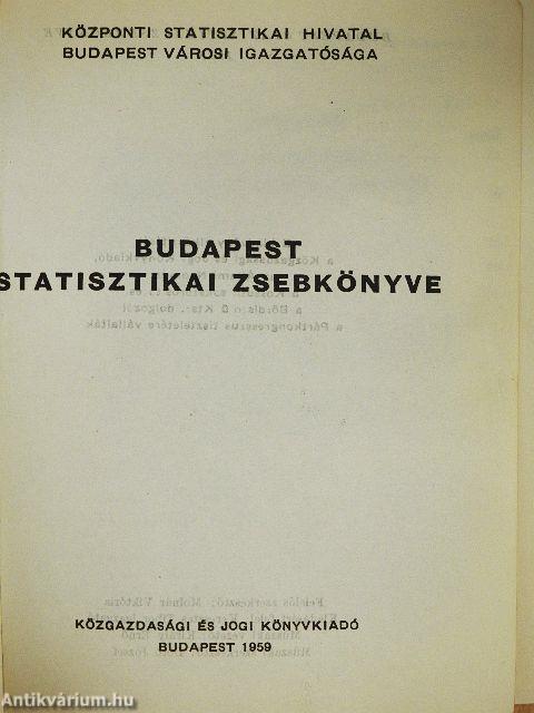 Budapest statisztikai zsebkönyve 1959