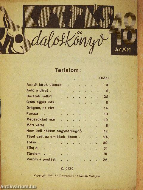 Kottás daloskönyv 48.