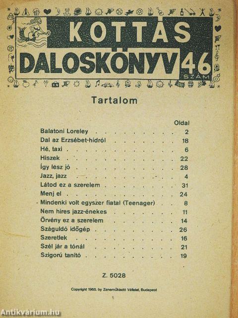Kottás daloskönyv 46.