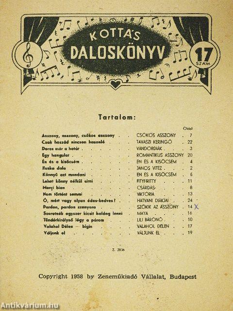 Kottás daloskönyv 17.