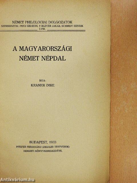 A magyarországi német népdal