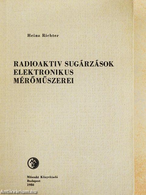 Radioaktiv sugárzások elektronikus mérőműszerei