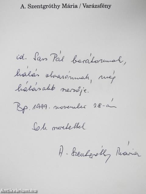 Varázsfény (dedikált példány)