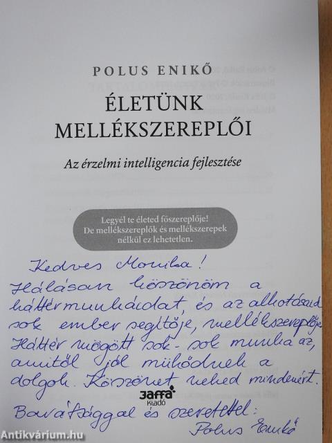 Életünk mellékszereplői (dedikált példány)