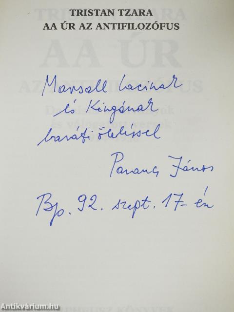 AA úr az antifilozófus (dedikált példány)