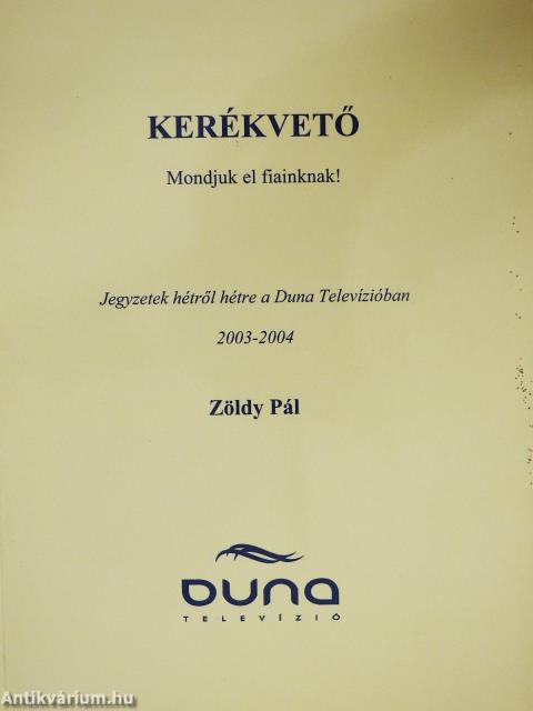 Kerékvető (dedikált példány)