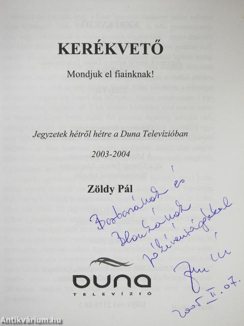 Kerékvető (dedikált példány)