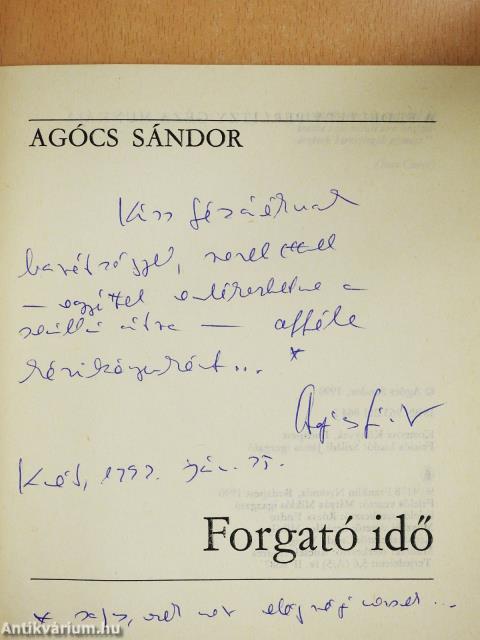 Forgató idő (dedikált példány)