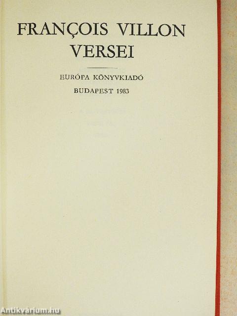 Francois Villon versei