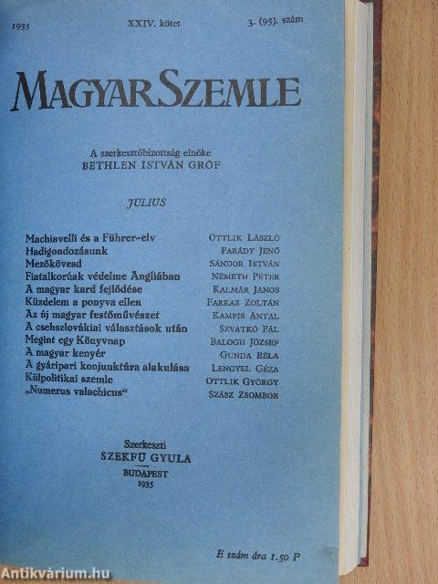 Magyar Szemle 1934. szeptember/1935. május-július