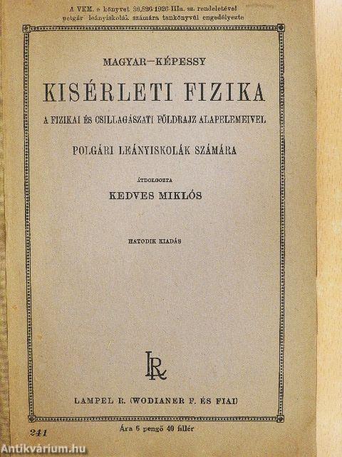 Kisérleti fizika
