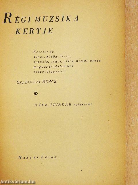 Régi muzsika kertje