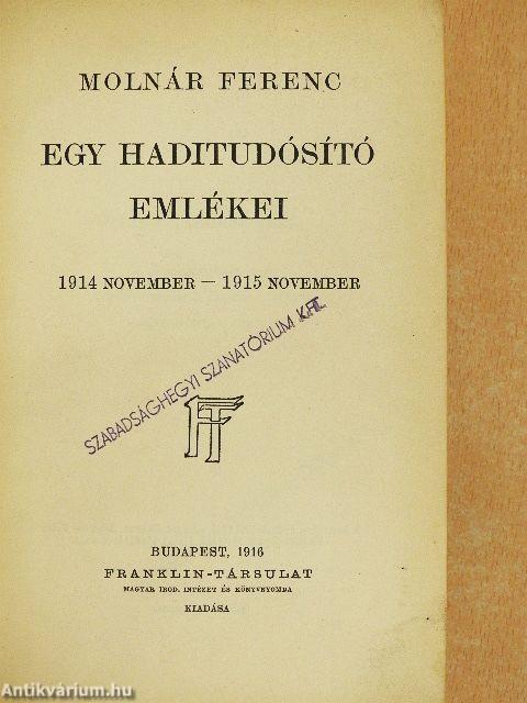 Egy haditudósító emlékei