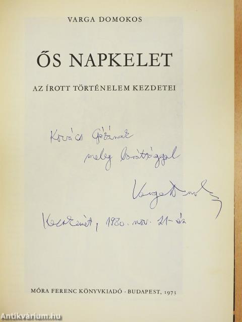 Ős napkelet (dedikált példány)