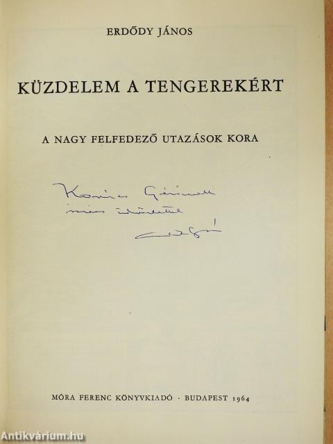 Küzdelem a tengerekért (dedikált példány)