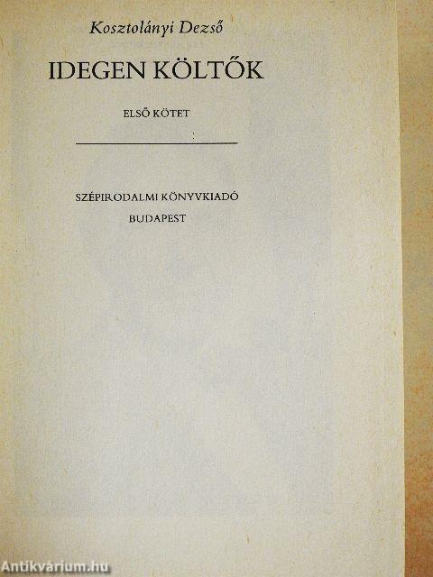 Idegen költők I-II.